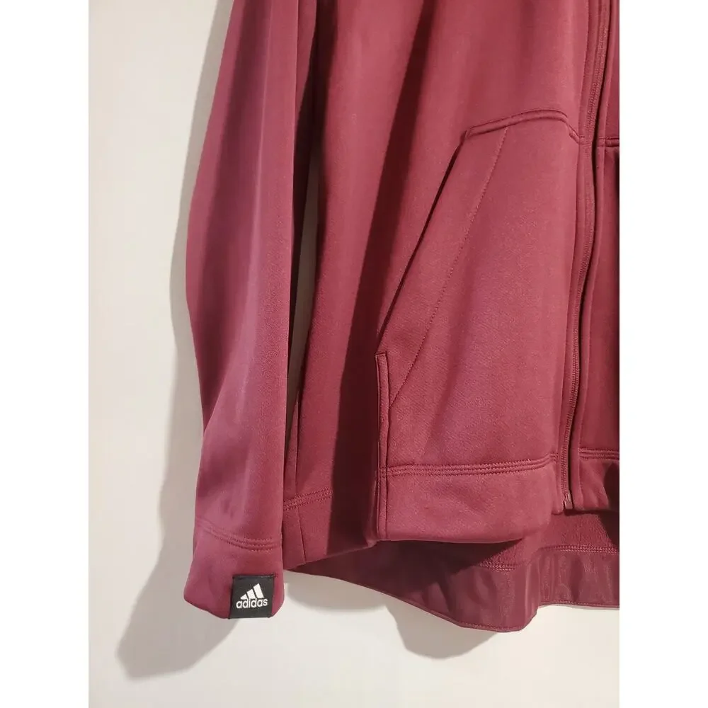 Adidas Mens Aeroready Fleece Lined Zip Hoodie Jacket Size XL Hooded Sweatshirt